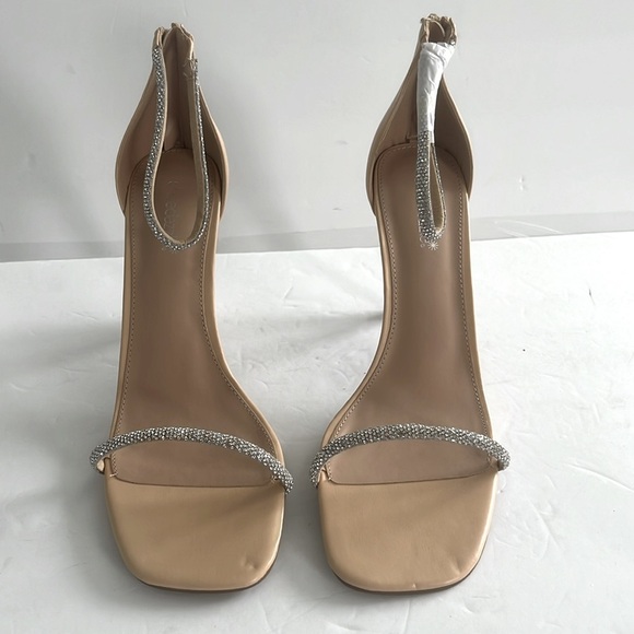 Shoe Dazzle Alexxia Dress Sandals Stiletto Heels with Rhinestone Straps Size 12 - Picture 6 of 9